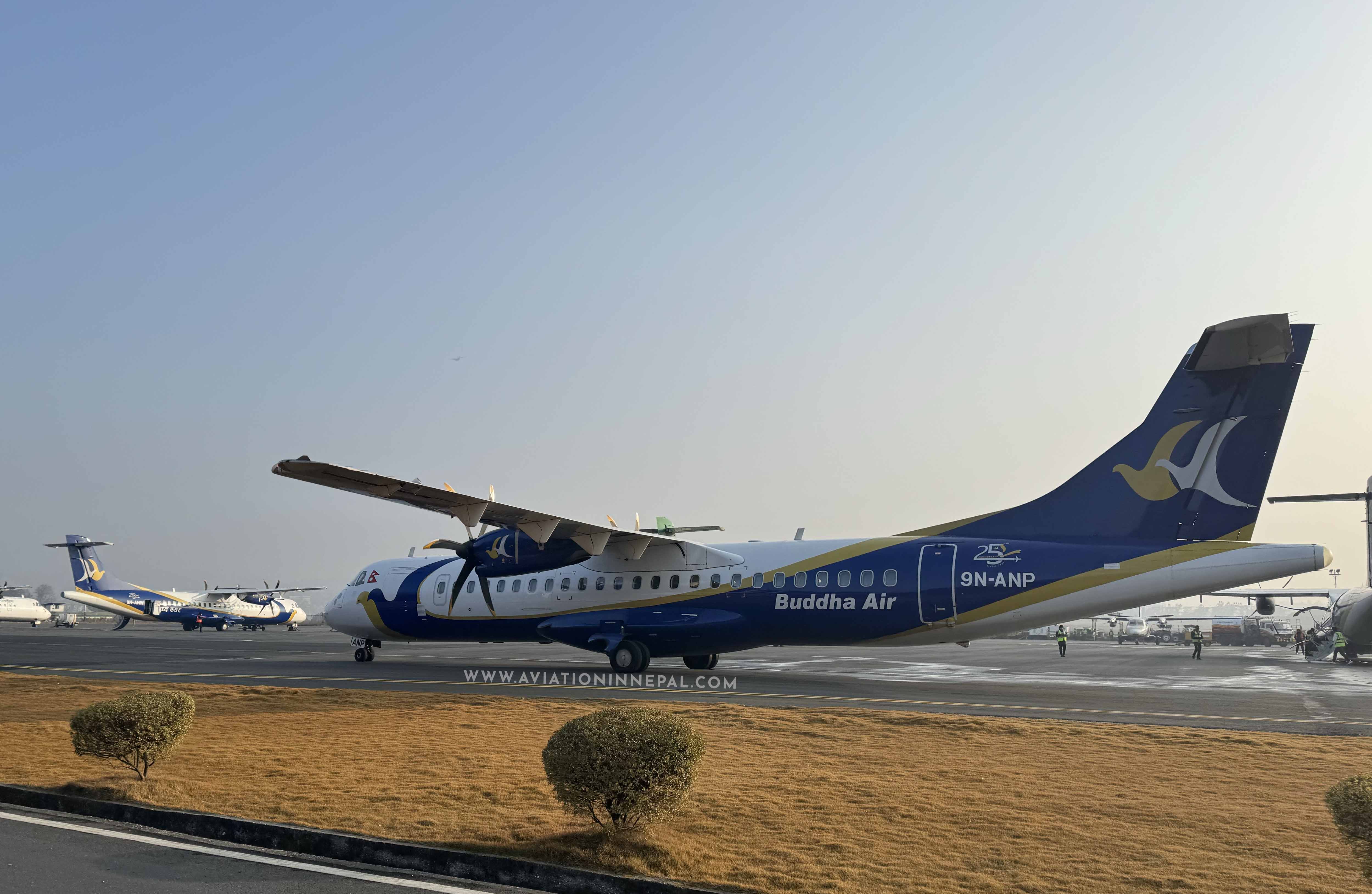 Buddha Air ATR 72-500 at Domestic Parking - Aviation in Nepal