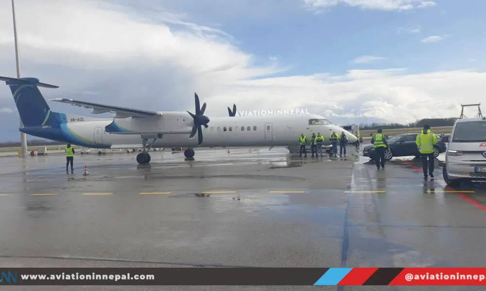 Shree Airlines new Dash 8 during Ferry Flight - Aviation in Nepal