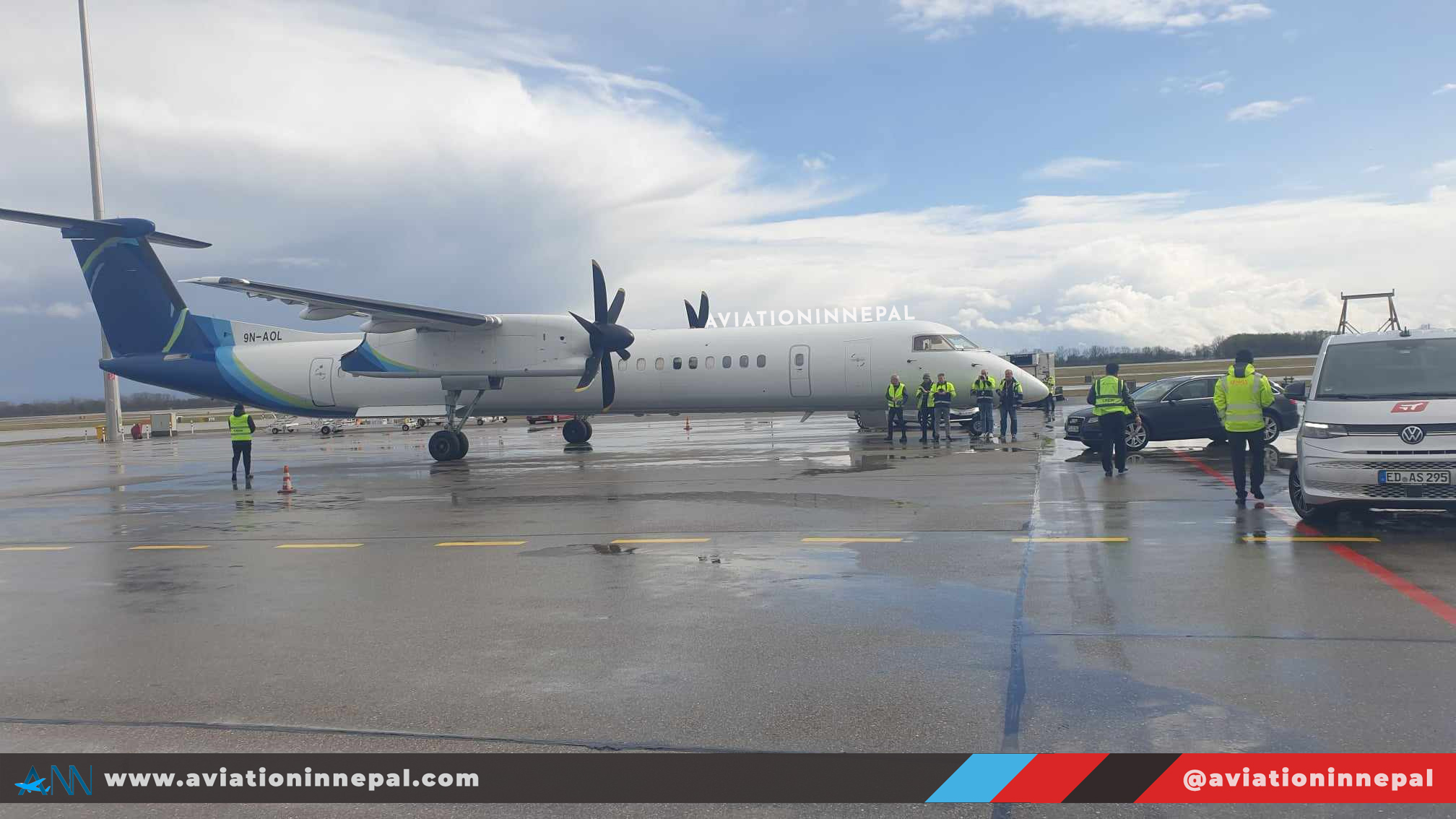 Shree Airlines new Dash 8 during Ferry Flight - Aviation in Nepal