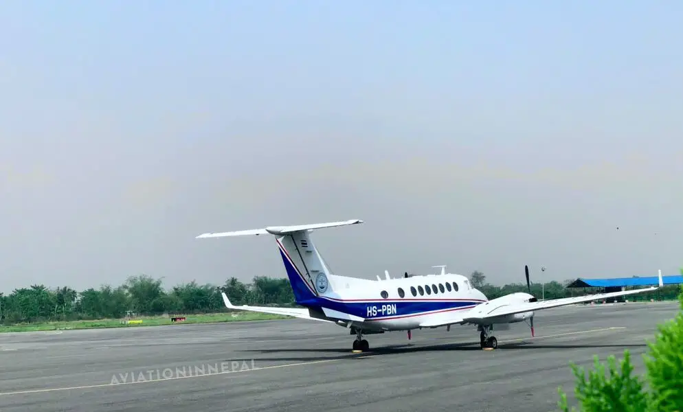 Aerothai Beechcraft King Air 350 calibration flight in Nepal - Aviation in Nepal