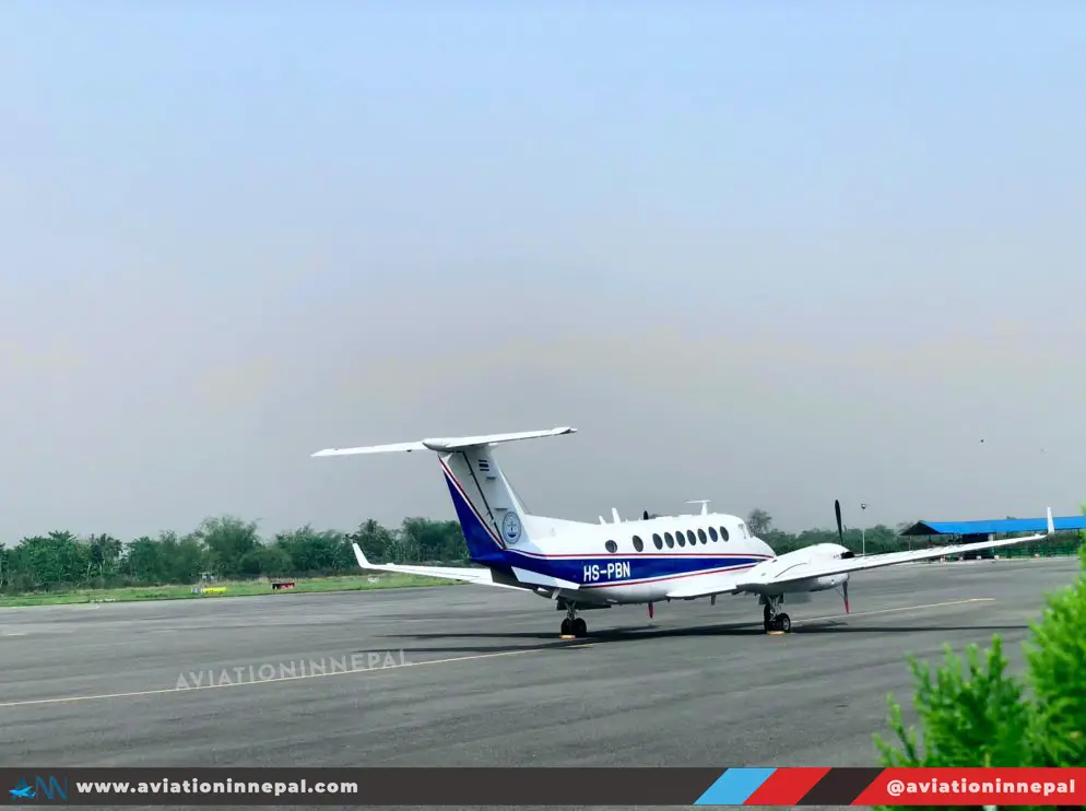 Aerothai Beechcraft King Air 350 calibration flight in Nepal - Aviation in Nepal