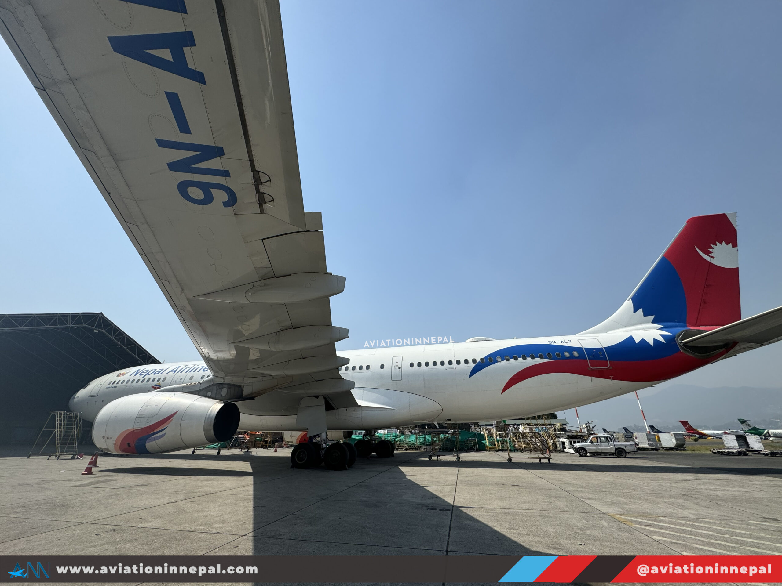 Nepal Airlines Wide Body Airbus A330 9N-ALY - Aviation in Nepal (Copyright)