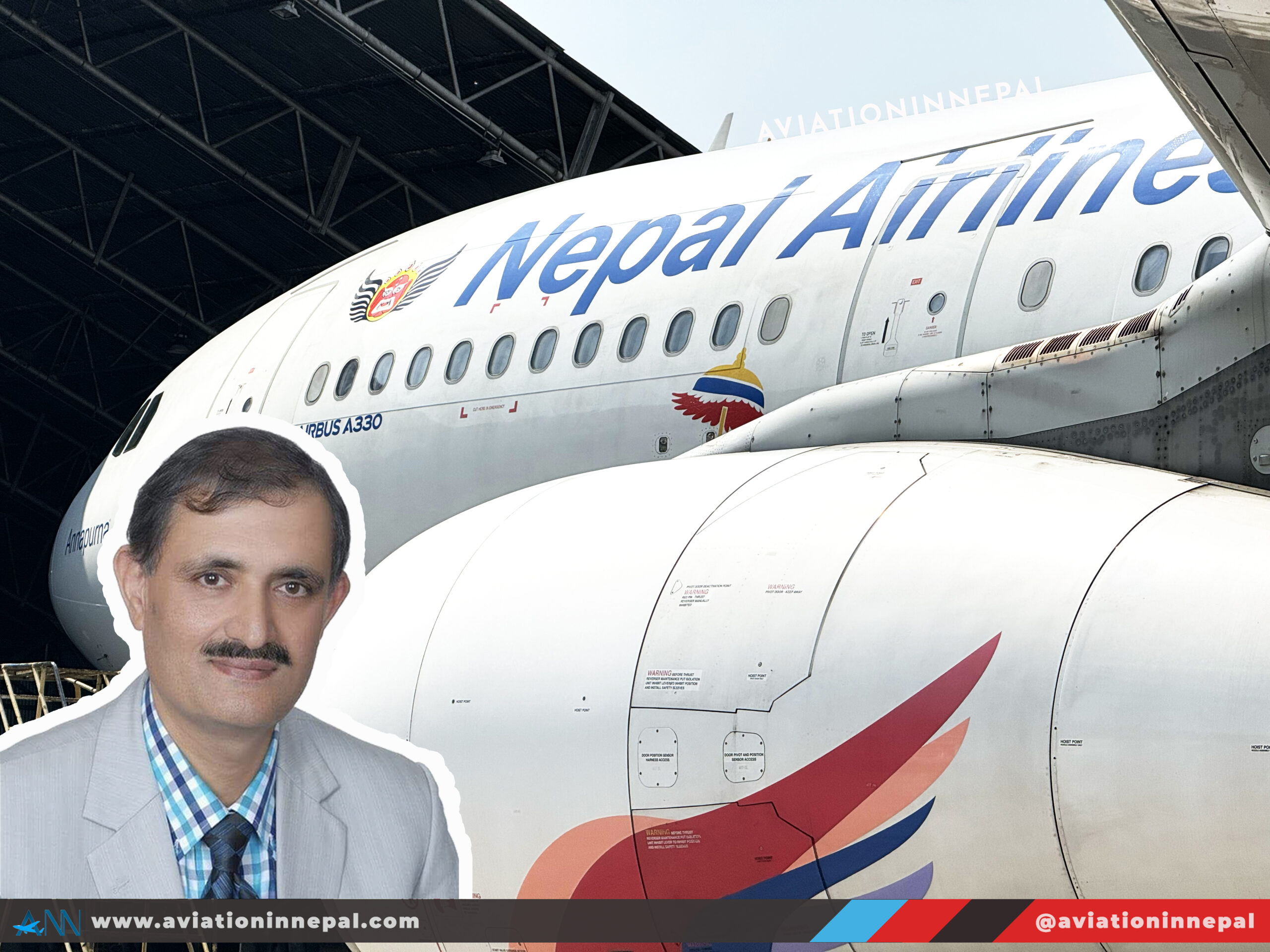 Nepal Airlines Wide Body Airbus A330 - Aviation in Nepal (Copyright)