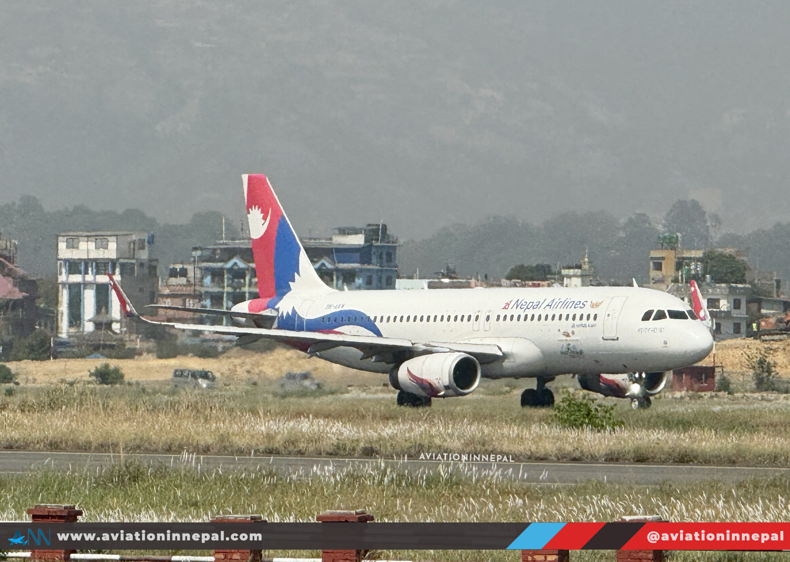 Nepal Airlines Airbus A320 in TIA - Aviation in Nepal (Copyright)