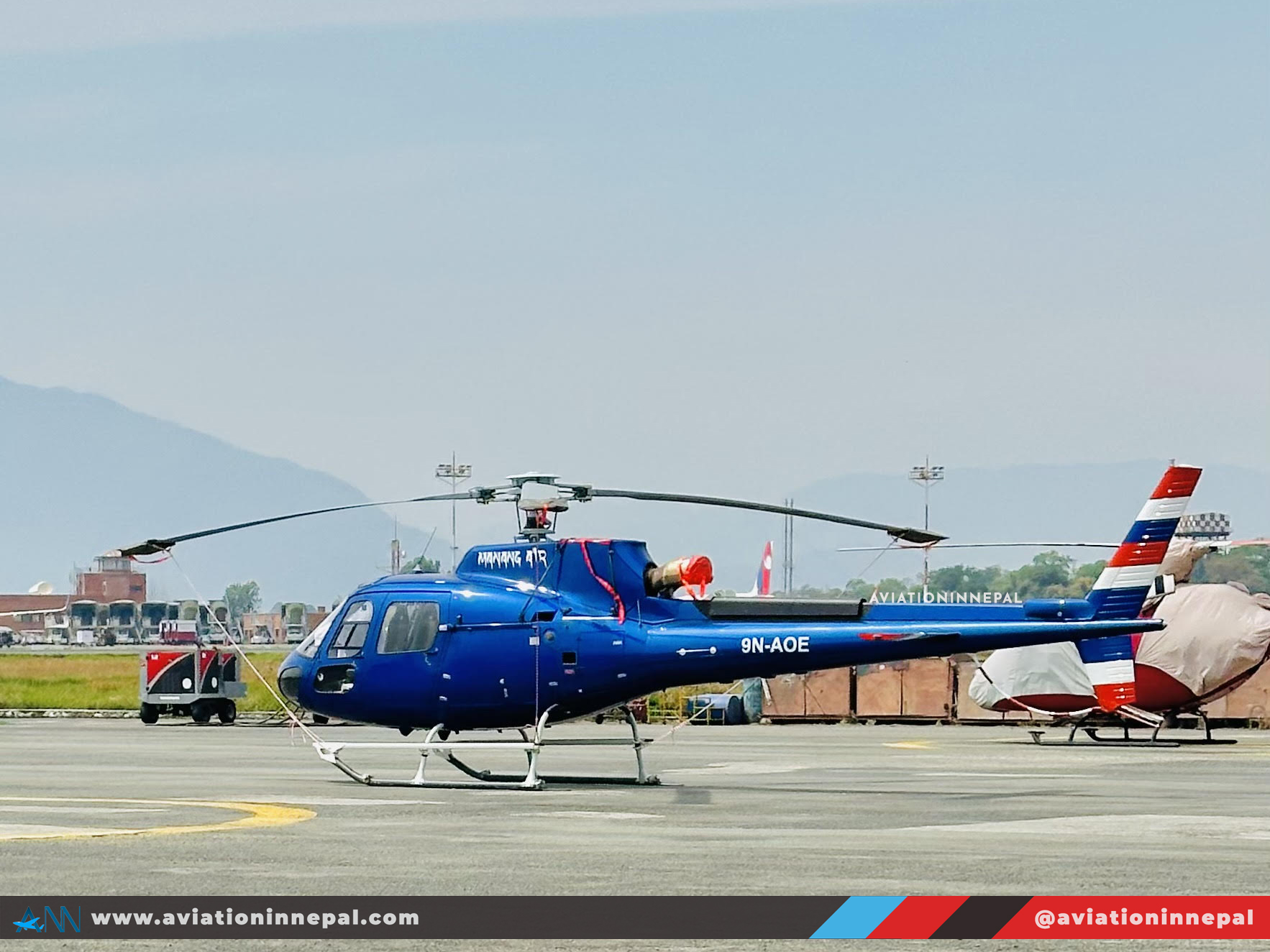 Manang Air new Airbus AS350 B3e Helicopter 9N-AOE - Aviation in Nepal